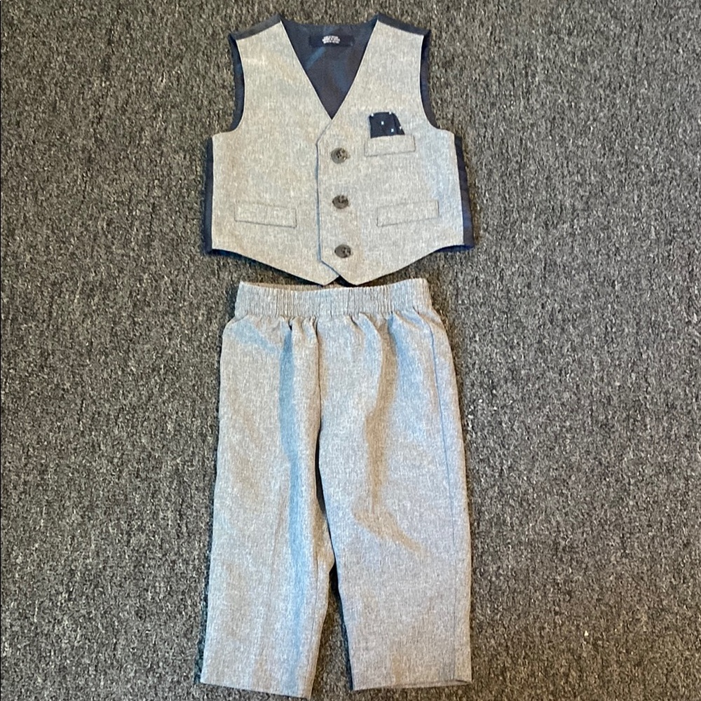 Nautica Gray Kids Matching Vest and Pants Set